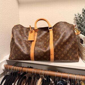 Louis Vuitton Monogram Duffel Bag in Brown and Tan
